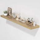 Floating Shelves for Wall, 55"W x 9.3"D x 1.5"H, Long Wooden Wall Mounted Display Shelves with Invisible Brackets for Living Room, Bedroom, Bathroom, Kitchen Decor and Storage, Set of 1, Oak by CozyNest Decor