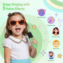 Mini Karaoke Machine：Portable Bluetooth Karaoke Microphone, Singing Speaker with 2 Wireless Mic and Light Kids Adults, Christmas Birthday Gifts for Girls Boys Family Home Party(Green) by TinyTreasures Baby Boutique