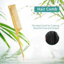 Bamboo Hair Brush Set - Natural Bamboo Paddle Detangling Hairbrush and Comb Set, Suit for Thick/Thin -Gift for Women Men and Kids by TinyTreasures Baby Boutique