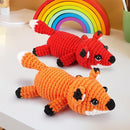 Crochet Kit for Beginners - 2 PCS Fox Crochet Kits with Step-by-Step Video Tutorials, Beginner Crochet Kit for Adults, Crochet Animal Kit for Kids, Crochet Fox Set (Orange & Red) by TinyTreasures Baby Boutique