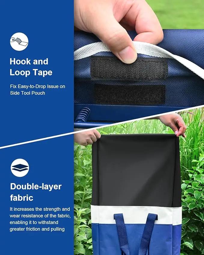 KVR Garden Kneeler and Seat Set 2025 Upgraded - Heavy Duty Foldable Bench Chair with 3 Tools & 2 Tool Pouch + Multi-Purpose Bag, Gardening Stool Gifts for Seniors, Women, Mom, photo 6 of 8