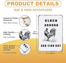 Chicken Coop Accessories Metal Signs,Funny Chickens Tin Signs - Chicken Decor Farmhouse Wall Decor,Chickens Gifts Rustic Farm House Decorations for Home/kitchen/Outdoor Garden by CozyNest Decor