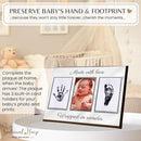 Inkless Hand and Footprint Kit, Baby Keepsake Plaque & Baby Shower Gifts - Ideal as Mom To Be Gift, Nursery Picture Frames, Clean Touch Hand and Footprint Kit (Style 2 - Design 5) by TinyTreasures Baby Boutique