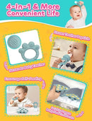 Baby Breastmilk Popsicle Molds & Fruit Food Feeder Pacifier, Silicone Baby Food Storage Containers, Baby Popsicle Molds Teething for Toddler Teething & Infant Self Feeding (Blue) by TinyTreasures Baby Boutique