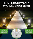 Bright Solar Lights Outdoor 6 Pack, 2-in-1 Warm&Cool Solar Pathway Lights Waterproof IP65, Auto On/Off, Long Lasting Outdoor Light for Yard, Patio, Garden, Outside Landscape Lighting by GreenHaven Gardens