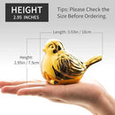 Set of 2 Small Birds Statues Gold Home Decor Modern Boho Style Figurine Decorative Ornaments for Living Room, Bedroom, Office Desktop, Cabinets, Shelf by CozyNest Decor