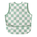 Tiny Twinkle Mess Proof Baby Bib - Waterproof & Lightweight Baby-Led Weaning Apron | 100% Recycled Polyester, Easy Clean & Machine Washable (Green Checkers, Large 2-4 Years) by TinyTreasures Baby Boutique