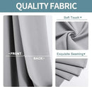 ChrisDowa Grommet Blackout Curtains for Bedroom and Living Room - 2 Panels Set Thermal Insulated Room Darkening Curtains (Light Grey, 52 x 84 Inch) by CozyNest Decor