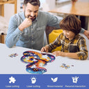 Wooden Puzzle for Adults, Snake Wooden Jigsaw Puzzles(10.8 * 11in-200pcs),Unique Shape Adult Puzzles,Irregular Wood Puzzles Creative Gift for Adults and Kids Family Game by TinyTreasures Baby Boutique