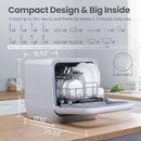 COMFEE' Portable Dishwasher Countertop with 5L Built-in Water Tank, No Hookup Needed, 6 Programs, 360° Dual Spray, 192℉ High-Temp& Air-Dry Function, Mini Dishwasher for RVs, White by TinyTreasures Baby Boutique