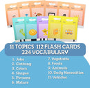 ZEENKIND French & English Talking Flash Cards with 224 Sight Words for Toddlers 2 3 4 5 6 Years Old, Learn French for Kids, Audio Pocket Speech Early Learning Bilingual Flashcard Toys, 112 Cards by TinyTreasures Baby Boutique