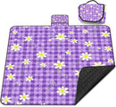 Extra Large Picnic Blanket Waterproof,80"x 80"Foldable Machine Washable Beach Blanket,Outdoor Blanket for 6-8 Adults,Suitable for Indoor Crawling,Park Beach,Camping,Hiking,Family Travel(Purple) by TinyTreasures Baby Boutique