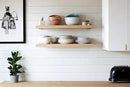 Urban Legacy Unfinished White Oak Deep Floating Shelves | Easy to Install Accent Modern Floating Shelves with Floating Shelf Brackets| Set of 2 (24" x 11" x 2") by CozyNest Decor