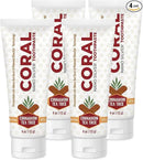 Coral Nano Silver Cinnamon Tea Tree Toothpaste, Natural Fluoride Free Teeth Whitening Toothpaste, Coral Calcium Nano Silver Infused SLS Free 4 Ounce by CozyNest Decor