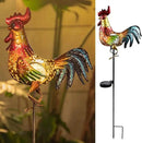 Tryme Rooster Solar Lights Outdoor Decorative Garden Statue Gifts for Chicken Lovers Women Mother Metal Yard Art for Lawn by GreenHaven Gardens