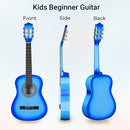 ADM Beginner Acoustic Classical Guitar 34 Inch Nylon Strings Wooden Guitar Bundle Kit for Kid Boy Girl Student Youth Guitarra Online Lessons with Gig Bag, Strap, Tuner, Strings, Picks, Blue by TinyTreasures Baby Boutique