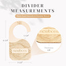 Whitluck's Baby Closet Dividers - 8-Pack Double-Sided Wooden Hangers for Organizing Baby Clothes from Newborn to 24 Months (Infant to Toddler) - Cute and Functional Nursery Decor for Boys and Girls by TinyTreasures Baby Boutique