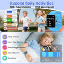 Smart Watch for Kids, 1.85" Fitness Tracker Pedometer Watch, Health, Sleep Monitor, Puzzle Games, Alarm Clock, Camera, Music Player, Torchlight, Activity, Gift Toys for 4 - 13 Years Old Boys and Girls by TinyTreasures Baby Boutique