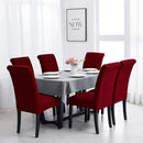 Joccun Chair Covers for Dining Room Set of 4, Dining Chair Slipcovers Stretch Dining Room Chair Covers Seat Protector,Washable Parsons Chair Cover for Home,Banquet(Red Dahlia,4 Pack) by CozyNest Decor