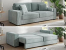 91-Inch Corduroy Pull Out Couch with Storage, Convertible Queen Sleeper Sofa with Pull Out Bed, Hide a Bed Couches for Bedroom, Guest Room, Apartment, Small Places, RV (Sage Green) by CozyNest Decor