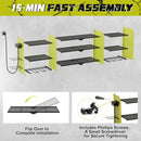 Power Tool Organizer Wall Mount with Charging Station, Expanded Width Tool Organizer for Garage Organization Max. 200lb Load, Heavy Duty Cordless Drill Holder with Outlet Power Strips by GreenHaven Gardens