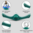 Swing Spins Set: 360° Handle Twist-Spin Flips Toy - Slackline Attachments Activate Play Powers - Accessories for Kids' Playground and Backyard Fun, Green by TinyTreasures Baby Boutique