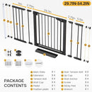 Cumbor 2 Pack 29.7-54.2" Baby Gate for Stairs, Mom's Choice Awards Winner-Auto Close Dog Gate for doorways, Easy Install Pressure Mounted Pet Gate Indoor, Walk Thru Wide Safety Gate for Dog, Black by TinyTreasures Baby Boutique
