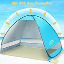G4Free Large Pop up Beach Tent for 3-4 Person, UPF 50+ Automatic Sun Shelter Canopy Portable Outdoor Cabana Sun Umbrella by TinyTreasures Baby Boutique