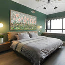 amatop Framed Oversized Floral Canvas Wall Art Canvas Print Modern Botanical Flower Field Rustic Wall Decor Abstract Nature Blooming Wildflower Pale Pink Green Artwork for Living Room Bedroom Office 58x29 in by CozyNest Decor
