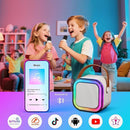 Mini Karaoke Machine for Kids with 2 Wireless Microphones and Lights, Bluetooth Connect Phone to Sing, 4-12+ Year Old Girl Boy Birthday Gifts, Teen Girl Gifts Trendy Stuff (Beige) by TinyTreasures Baby Boutique