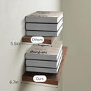 BAYKA Floating Shelves for Wall, Wall Mounted Rustic Wood Shelves for Bathroom, Bedroom, Living Room, Kitchen,Small Hanging Shelf for Books/Storage/Room Decor (Walnut-Like, Set of 3, 15.7in) by CozyNest Decor