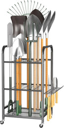 EVERHANGER Garden Tool Organizer and Storage, Yard Tool Stand Garage Tool Organization, Yard Tool Racks for Indoor/Outdoor Use by GreenHaven Gardens