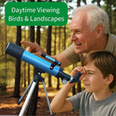 Telescope for Kids 50mm 100x Magnification Beginner Telescopio with Tripod, 2 Eyepieces & Finder Scope, STEM Educational Gift for Boys & Girls Ages 6-12, Portable Kids Telescope for Astronomy by TinyTreasures Baby Boutique