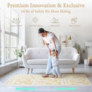 PopsyKosy Premium Baby Foam Play Mats -Stylish Floor & Exercise Puzzle Mat for Toddlers & Kids- 6 Soft, Non-Toxic, Odorless, Peel-Resistant Foam Tiles - 6ft x 4ft -1" inch Extra-Thick, Warm Beige by TinyTreasures Baby Boutique