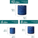 vancasso Ceramic Planters, Plant Pots for Indoor Plants, 6.25+8.25+10.25 Inch Ceramic Pots for Plants, Flower Pots with Drainage Holes (Blue, 6.25+8.25+10.25 Inch) by CozyNest Decor
