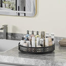 Ovicar Lazy Susan Turntable Organizer - 13 inch Rotating Spice Rack Metal Lazy Susan for Cabinet Pantry Kitchen Countertop Dining Table Cupboard Bathroom Vanity Refrigerator Black by CozyNest Decor