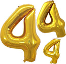 GOER Gold Foil Balloons Number 4,Huge Number Balloons for 4th 44th Birthday Party Supplies Anniversary Decorations(3 pcs,42 inch,32 inch,16inch) by TinyTreasures Baby Boutique