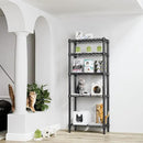 1250 lbs 5 Tier Shelf Metal Storage Shelves Wire Rack Closet Organizers for Garage Kitchen Bathroom Laundry Black 11.8" D x 23.6" W x 59.5" H by CozyNest Decor