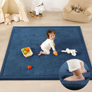 1.3" Thick Baby Play Mat for Floor Playpen, 50x50 Foam Tummy Time Mat, Padded Support Soft Plush Nursery Rug for Infant Kids Toddler Crawling Kick Activity (Royal Blue) by TinyTreasures Baby Boutique