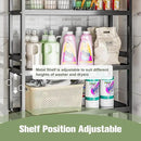 Dryer Storage Shel andf Over The Washer - Adjustable 4-Tier Heavy Duty Laundry Room Organizer, All Carbon Steel Standing Shelf with Hanging Rod, Anti-Tip Design, Super Stable 29.93" L x 11" D x 73" H by CozyNest Decor