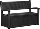 DRATO 75 Gallon Storage Bench Deck Box Outdoor Indoor,Lockable Durable All-Weather Seating with Hidden Storage,Deck Storage for Garden, Pool, Patio,Black by CozyNest Decor