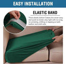 H.VERSAILTEX Velvet Stretch Couch Cushion Cover Plush Cushion Slipcover Cushion Furniture Protector Seat Cushion Sofa Cover (3 Piece XL Sofa Cushion Covers, Vintage Green) by CozyNest Decor