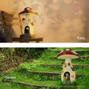 Fairy Houses for Outside - Solar Light Garden Decor, Solar Garden Decor, Waterproof Yard Mushroom Ornaments for Patio Lawn, Christmas, Birthdays, Unique Gift Ideas for Gardening Mom & Grandma by GreenHaven Gardens