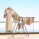 APEXCHASER Clothes Drying Rack, Oversized Drying Rack Clothing with Height-Adjustable, Foldable Gullwings Metal Laundry Rack, Indoor Outdoor Use, No Assembly, Black by CozyNest Decor