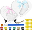 Baby Handprint Footprint Keepsake Ornament Kit, Personalized Baby Foot Printing Kit for Newborn Clay Impression Handmade DIY Imagination to Create by TinyTreasures Baby Boutique