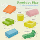 QUCHI Climbing Toys for Toddlers, Baby Climbing Blocks, 7-Piece Soft Foam Climbing Blocks Set, Baby Climbing Toys, Toddler Playtime Corner Climber Foam Play Gym for Climbing Crawling and Sliding by TinyTreasures Baby Boutique