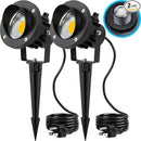 SUNVIE Outdoor LED Spotlight with Dusk to Dawn Photocell Light Sensor 20W Landscape Lights 120V AC 3000K Warm White Waterproof Landscape Spotlights for Yard Tree Flag Garden Decor 6 FT Cord(2 Pack) by GreenHaven Gardens