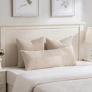 Fancy Homi 2 Packs Tan Decorative Throw Pillow Covers 20x20 Inch for Living Room Couch Bed Sofa, Farmhouse Boho Home Decor, Soft Corss Corduroy Patchwork Accent Square Beige Cushion Case 50x50 cm by CozyNest Decor