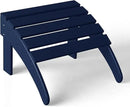 WestinTrends Outdoor Ottoman, Patio Adirondack Ottoman Foot Rest, All Weather Poly Lumber Folding Foot Stool for Adirondack Chair, Widely Used for Outside Porch Pool Lawn Backyard, Navy Blue by CozyNest Decor