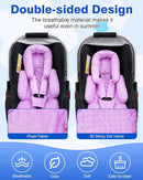 Infant Car Seat Insert with Shoulder Pads & Crocth Covers, Ultra Thick Carseat Head Support for Infant, Reversible Car Seat Insert for Newborn, Baby Car Seat Cushion for Stroller, Swing, Bouncer by TinyTreasures Baby Boutique